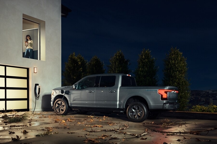 Ford F-150 Lightning powering a home